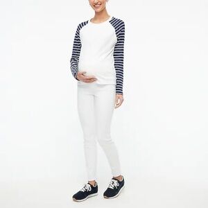 JCrew White maternity jean in signature stretch AW388